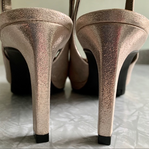 NWOT Life Stride Rose Gold Slingback Platform 9 - Picture 4 of 8